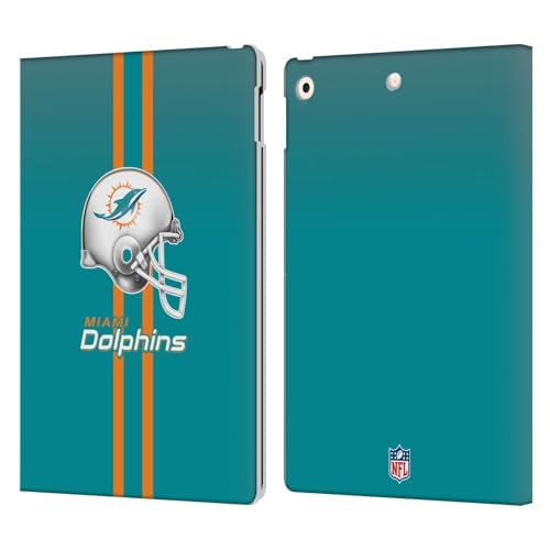 Étui portefeuille iPad 10.2 NFL Miami Dolphins Head Case Designs en cuir