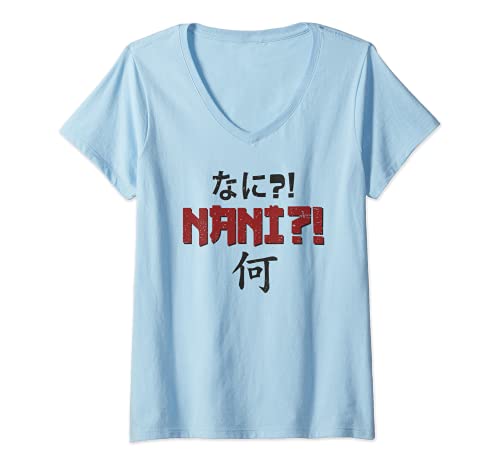 Mujer Nani Meaning What Japanese Characters Anime Lover Art Gift Camiseta Cuello V