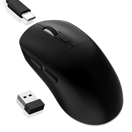 MELOGAGA Wireless Gaming Mouse, 2.4G/Bluetooth 5.4/USB-C 3-Mode Wired/Cordless Game Mice with...