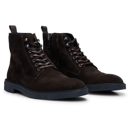 BOSS Men's Modern Half_Boot, Dark Brown, 113