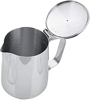 LATRAT Coffee Barista Milchkännchen Edelstahl, Perfekt für die Herstellung von Milchschaum Universalkanne, Milch Aufschäumen für Cappuccino und Latté, Silber 350 ml – Ansicht 4