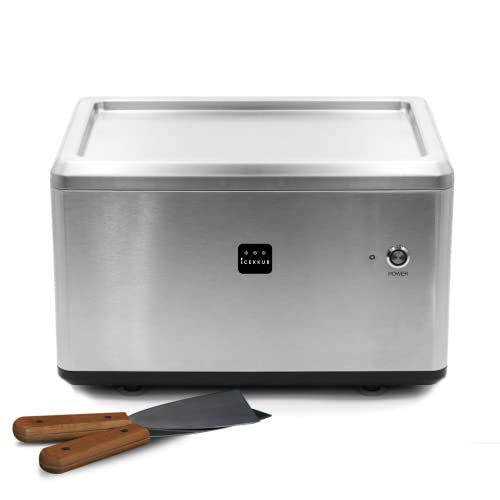 ICEKKUB - Eismaschine - Eiswürfelmaschine - Hausgemachtes Eis in Minutenschnelle - 2 Spatel inklusive