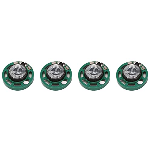 Lizusidtsy 0.25 W 32 Ohm Plastic 4 Magnetic Speaker with 27 mm Diameter Green + Silver