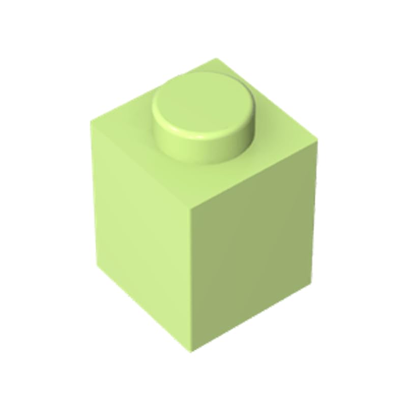 3005 Basic Bricks Brick 1x1 50 Pieces GDS-531 Compatible with Lego Building Blocks Color:Yellowish Green — image 1