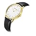 HOLSTOUR Watches for Mens Minimalist Fashion Business Wrist Watch Analog with Black Leather Strap