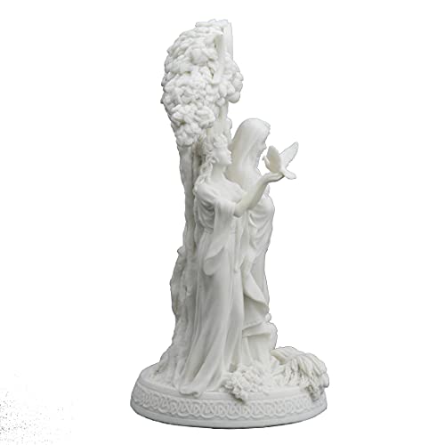 Estatua de resina triple diosa celta 10.5 pulgadas blanca miniatura 5