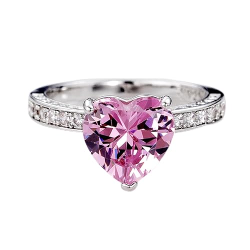 Bague cœur rose solitaire, le cadeau idéal pour sa petite amie