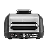 Ninja Foodi MAX PRO Grill & Heißluftfritteuse [AG651EU] 7 Zubereitungsfunktionen, 2 Grillplatten, 3,8 l, Silber/Schwarz