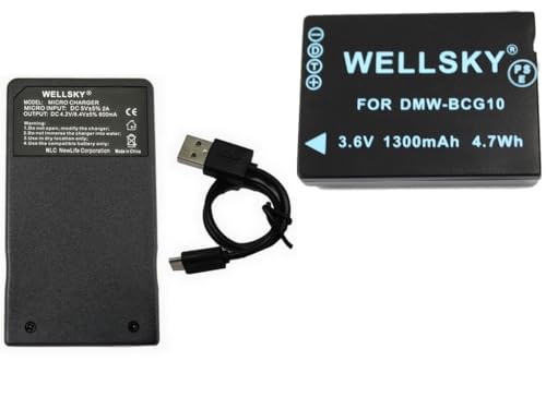 WELLSKY DMW-BCG10 / JT-H320BT-10 / BP-DC7 ݊obe[ 1 + y USB Type-C } ݊[d obe[`[W[ DMW-BTC2 / DE-A65A | BC-DC7 1 [ 2_Zb