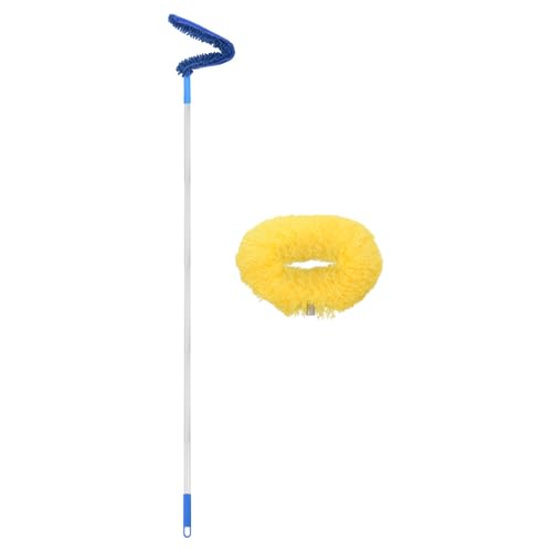 Image of PATIKIL Ceiling Fan Cleaner Duster, 12.9 inch to 59 inch, 2 in 1 Microfiber Duster Extendable Handle Fan Blade Cleaning Tool Removable Washable for Furniture Blind, Yellow