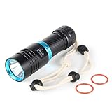 Linterna De Buceo Submarino, Antorcha A Prueba De Agua De 5000 LM Infinitamente Marco De Luz De Buceo Infinitamente Dimmable Linterna De Buceo Potente Linterna Pilas Para Buceo Nocturno Sumergible