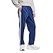 Adidas Mens 3-Stripes Tricot Regular Fit Open Hem Sportswear Track Pants, Dark Blue, Large