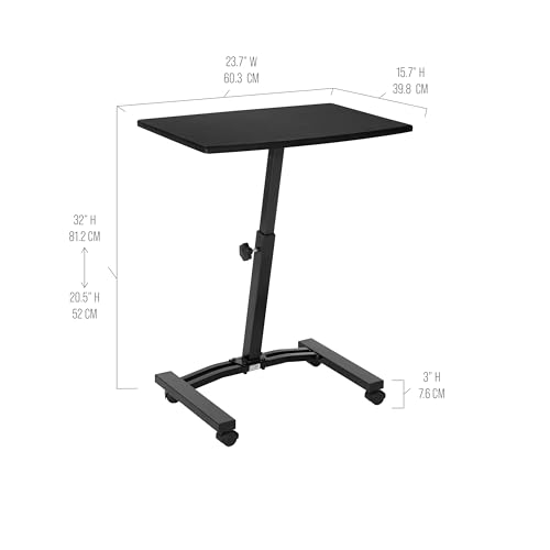 Table pc portable ergonomique et bureau mobile noir 23,6" - 4