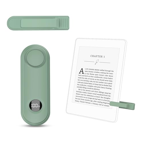 RF Fernbedienung Seitenwenden zum Lesen auf Kindle Paperwhite Oasis Colorsoft Zubehör, Clicker Page Turner für iPhone, Tablets Comics Lesen Romane, Licht Grün