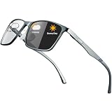 BIRCEN Metal Photochromic Sunglasses For Men: UV Protection Al-Mg Sun Glasses...