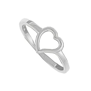 Boma Jewelry Sterling Silver Open Heart Ring