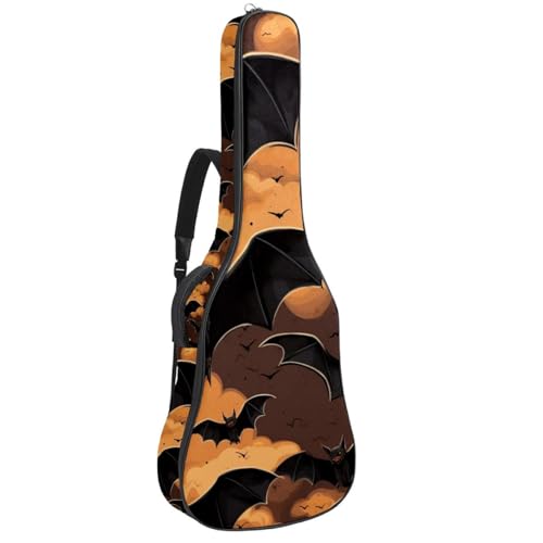 Sac pour guitare acoustique et électrique 106 cm motif château Halloween