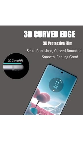 Image of Premium Curved FULL GLUE Tempered Glass for Moto Edge 40 Neo Advanced Border Less Full Screen Coverage FULL GLUE Screen Protector Guard
