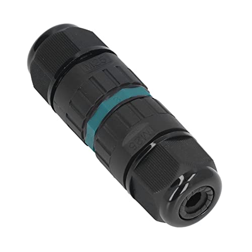 aqxreight Conector IP68 5 Terminales Rectos - Diseño de Prensado Rápido para Cableado Seguro en Exteriores, Rango de Sujeción de Cables de 10-14 Mm, Silicona para Protección y Protección
