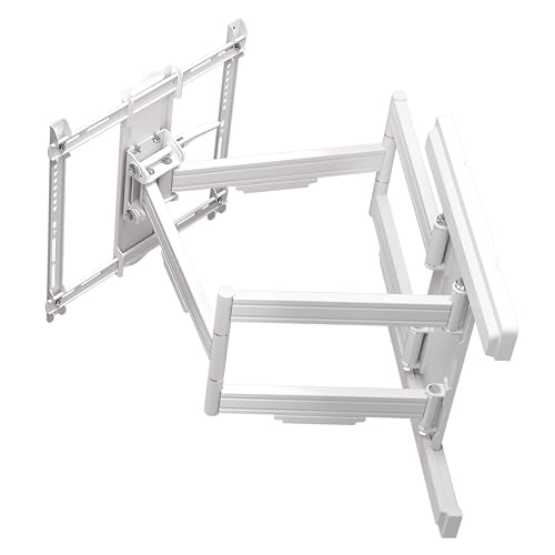 RICOO TV Wandhalterung Schwenkbar für 40-85 Zoll Fernseher Halterung Wand Fernsehhalterung Neigbar S7544-W Fernseh-Arm Schwenkarm Smart OLED Flach Curved Bildschirm bis 70-Kg & VESA 400 x 400