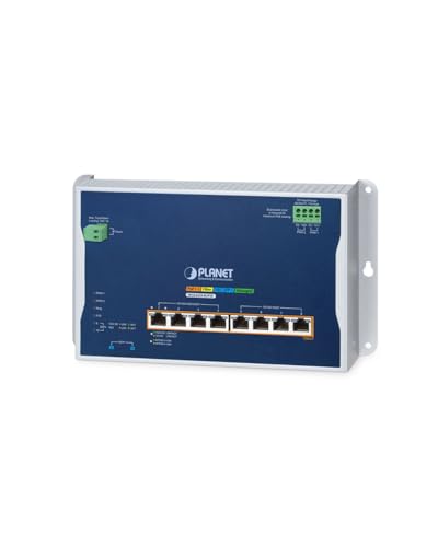 Image of Planet WGS-6325-8UP2X Industrial Flat Wall Mount L3 Managed 8 Ports 802.3bt PoE++ Switch, 4x 2.5G + 4x Gigabit 95W PoE++, 2x 10G SFP+, 480W PoE Budget, ERPS, 1588 PTP, Modbus TCP, MQTT