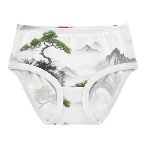 Girls Underwear Toddlers 2t Cotton Girl Panties Cute Personalized Briefs Undies Kids Traditional Landscape Mountains
