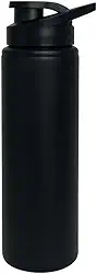 Squeeze Alumínio com Alça Melle Preto Fosco 750 ml – Garrafa Leve, Resistente, Antivazamento, Livre de BPA, ideal para Academia, Bike, Trilhas e Uso Diário