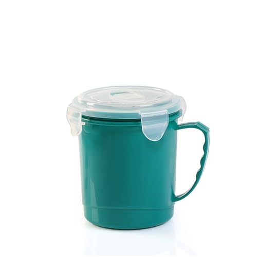 Katsy Style Taza de sopa para llevar en microondas de 710 ml, sin BPA, tapa hermética, ventilación de vapor, portátil y apta para lavavajillas