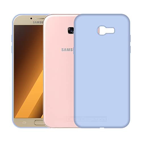 Image of Case Creation Liquid TPU Silicone Cover for Samsung Galaxy A720 Soft Case,Anti-Dirty Slim Case Frosted Matte Candy TPU Raised Bezel (Splash of Color) Back Case Cover for Samsung A720 -Light Purple