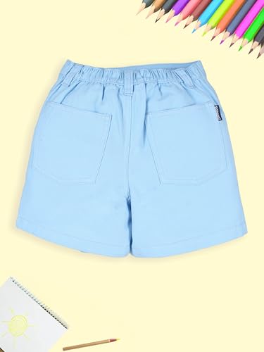 Image of KiddoPanti Girls Denim Over Lap Shorts