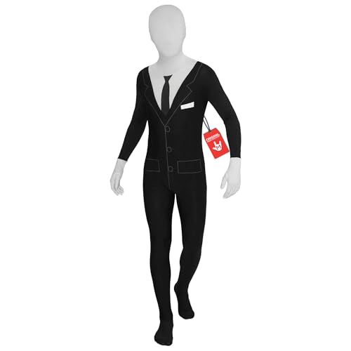 Slender Man Kids Morphsuit Costume - size Small 3'4-3'10 (102cm-118 cm)