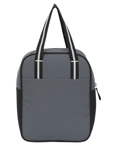 Image of Durable & Lightweight Lunch Bag | Trendy Water-Resistant Tiffin Bag & Meal Holder for Office, School, Travel & Picnic, Stylish, Insulated Design for Men, Women & Kids (Grey)