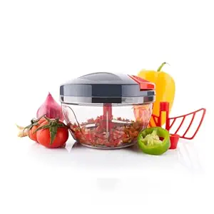 Sharma Enterprise Mini Nuts Chopper, Garlic Chopper, Manual Mini Chopper for Kitchen lee Handy Vegetable Meat Fruit Crusher All Small Food Processor Mini Chopper-Pack of 1