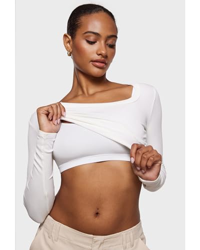 Image of INLYRIC Women's Inbarely Bralettes Cami Bras No Underwire Wireless Seamless Unlined Comfort Sports Bra