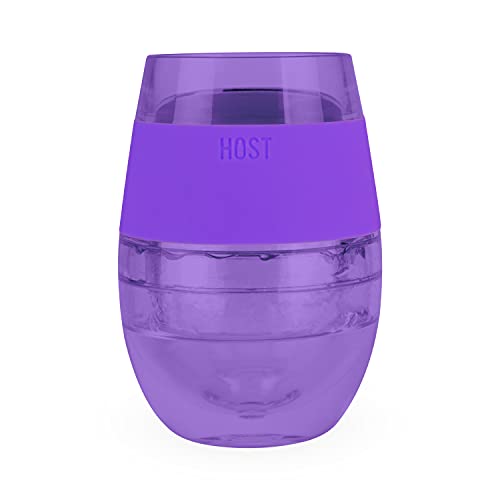 Get Cheap Price Host Cooling Cup Set of 1 Plastic Double Wall Insulated Freezable Drink Chilling Tumbler with Freezing Gel, Wine Glasses for Red and White Wine, 8.5 oz, Translucent Purple