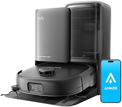 （11:30時点） Anker Eufy (ユーフィ) Robot Vacuum Omni E25 (ロボット掃除機)【ローラーモップ/全自動クリーニングステーション/自動ゴミ収集/モップ洗浄・乾燥 / 20000Pa 吸引力/モップリフト/洗剤投入/水拭き/マッピング/AIカメラ 障害物回避/毛がらみ除去/伸縮サイドブラシ/アプリ操作】ブラック
