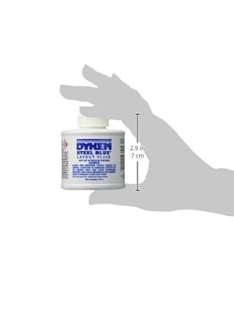 Dykem 80300 Steel Blue Layout Fluid، Brush-in-Cap (4oz)