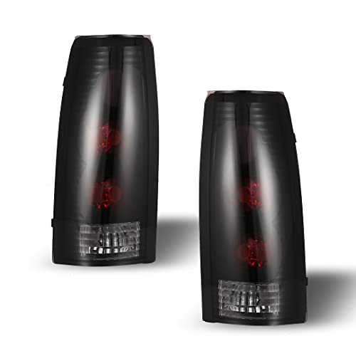 One-Day Sale: Up to 50% Off ROXX Tail Light Replacement Fit for 1992 1993 1994 1995 1996 1997 1998 1999 2000 C1500 C2500 C3500 K1500 K2500 K3500 Suburban Blazer Tahoe Yukon Escalade Driver & Passenger Side (Black /Smoke Lens)