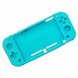 CUZKC Funda para Nintendo Switch Lite, Suave y Cómoda Funda de Silicona Antideslizante a Prueba de Golpes para Consola Nintendo Switch Lite y Accesorios para Controlador (Azul-Verde)