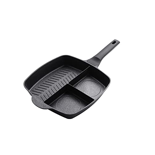 TREGOO sartén 3-en-1 Nonk Frying Pan Cocinar Wok Pot Utensilios de cocina Desayuno Huevo Pan Sartén Cocina Utensilios