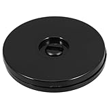 Cabilock Runder Drehbarer Servierteller 10cm aus Stabilem Kunststoff Schwarzer Drehständer für Menüpräsentation und Gewürzorganisation Esstisch