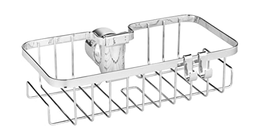 WENKO Duschstangen-Caddy Mod. Floresta Eckig, Duschablage aus verchromtem...