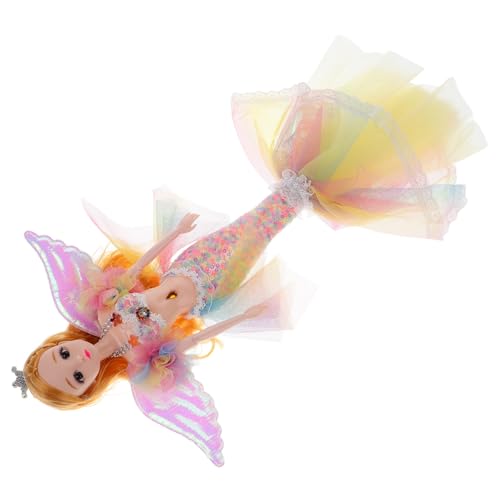Hemobllo Muñeca Sirenita Vivid con Juntas Móviles Muñeca Desmontable para Niñas Juguete de Vestir Princesa para Imaginativo y Decoración Infantil