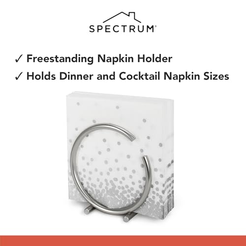 Spectrum Diversified Euro Round Napkin Holder, Satin Nickel, Model Number: 50278