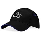 Natshop2000 Boxing Sport Freizeit Bestickte Logo Baseball Cap Mütze - KN 010 SCHWARZ - BLAU