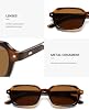 Lentes de sol SOJOS rectangulares modernos polarizados para mujer y hombre SJ2610 8