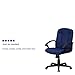 Flash Furniture Garver Mid-Back Navy Fabric Executive Swivel Office Chair with Nylon Arms
