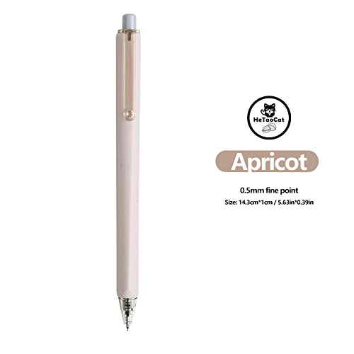 Hetaocat Retractable Gel Pens, 6 Pastel Exterior Colors, 0.5Mm Fine Point, Quick Drying, Writing Drawing, Black Ink Gel Pens, Box Of 6 Pens (6) #TOP2