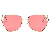  2THTHT2 Gafas De Sol para Mujer 90S Ojo De Gato Diseñador De Marca Clásico Hexágono Gafas De Sol Rojas