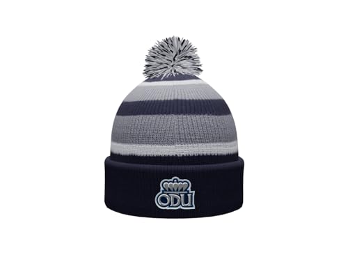 Sport Your Gear Old Dominion Monarchs Prime Cuffed Fold Over Pom Pom Winter Knit Beanie - One Size
